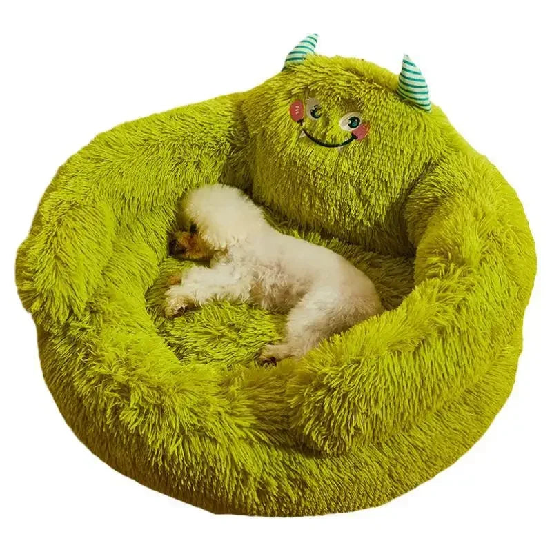 Monster Dog Bed | Plush Warm Nest | Soft Cushion | All-Season Sleeping Mat | Woofing Deals