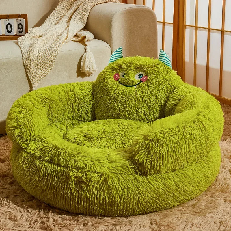 Monster Dog Bed | Plush Warm Nest | Soft Cushion | All-Season Sleeping Mat | Woofing Deals