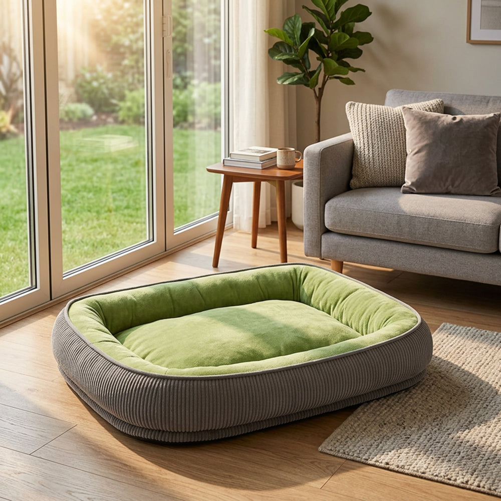 Durable Dog Bed | Scratch-Resistant Suede Surface | Soft Washable Cushion | Non-Slip Base | Woofing Deals