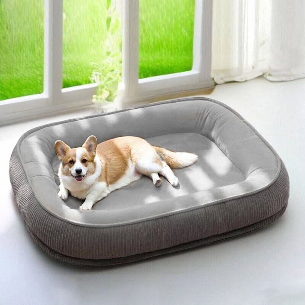 Durable Dog Bed | Scratch-Resistant Suede Surface | Soft Washable Cushion | Non-Slip Base | Woofing Deals