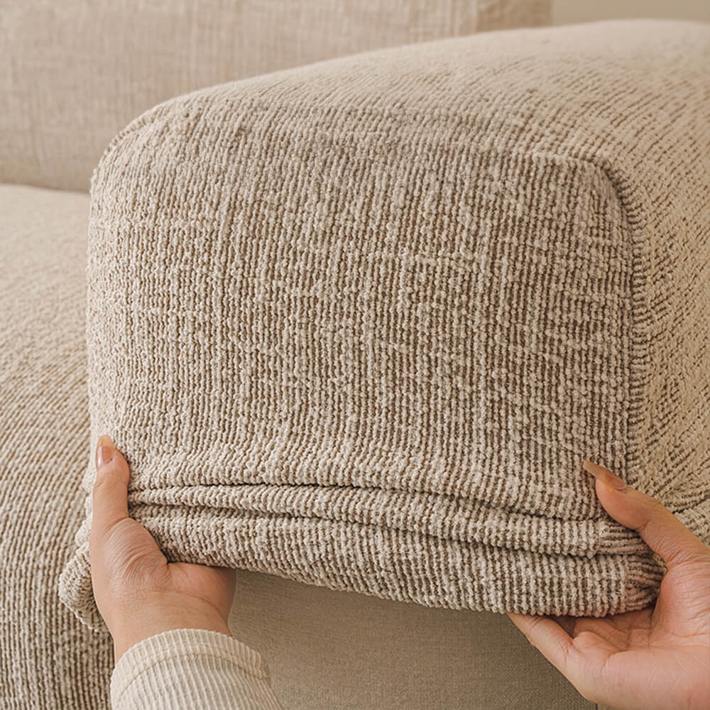 Chenille Stretch Sofa Cover | Full Wrap Anti-Scratch Protector | Woofing Deals