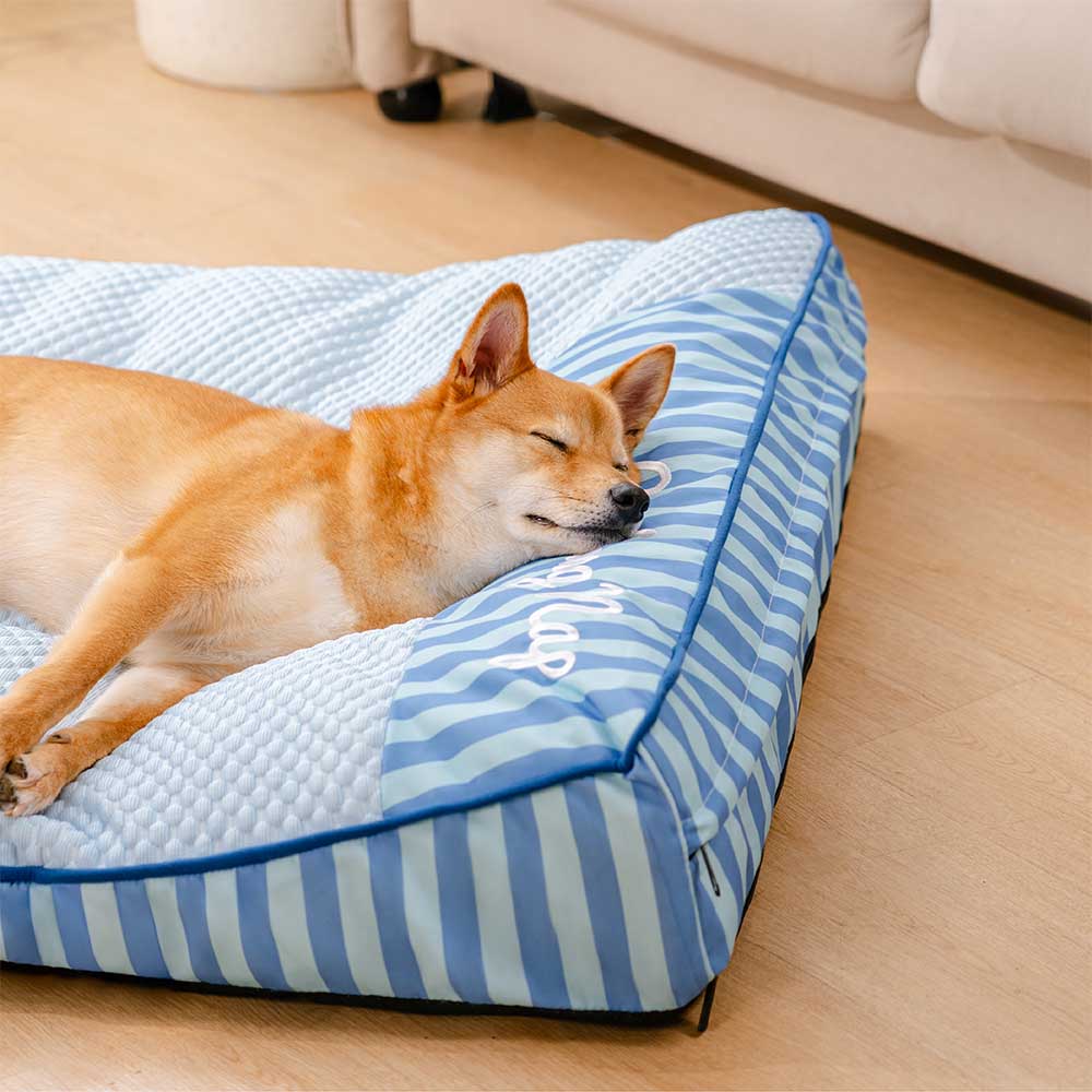 Cooling Orthopedic Dog Bed | Washable Ice Silk Cushion | Non-Slip Base | Woofing Deals