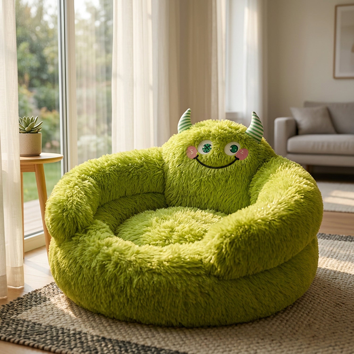 Monster Dog Bed | Plush Warm Nest | Soft Cushion | All-Season Sleeping Mat | Woofing Deals