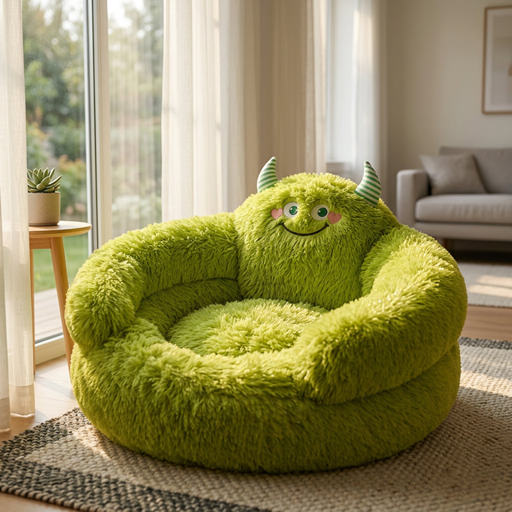 Monster Dog Bed | Plush Warm Nest | Soft Cushion | All-Season Sleeping Mat | Woofing Deals