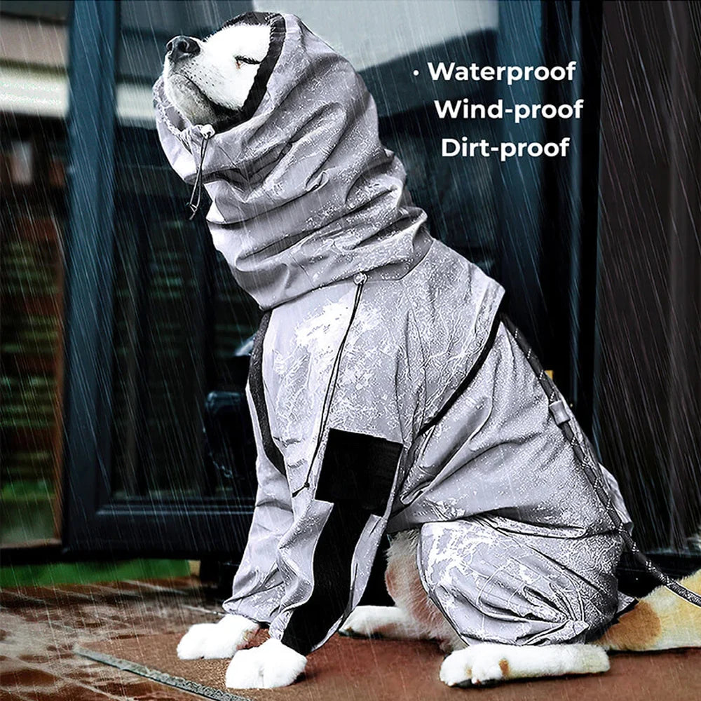 Reflective Dog Rain Coat | Waterproof All-Weather Pet Jacket | Woofing Deals