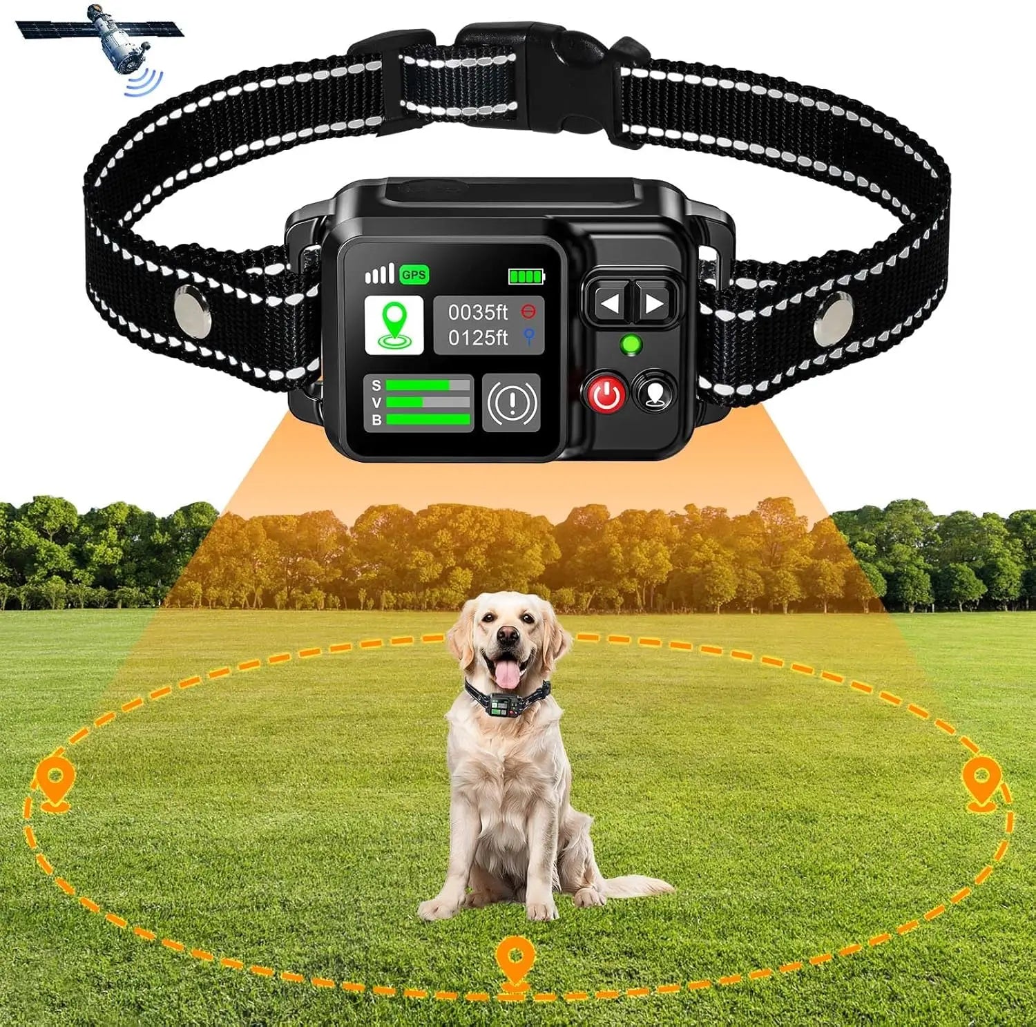 GPS Wireless Dog Fence | Satellite Boundary System | 15-2000m Range | Woofing Deals