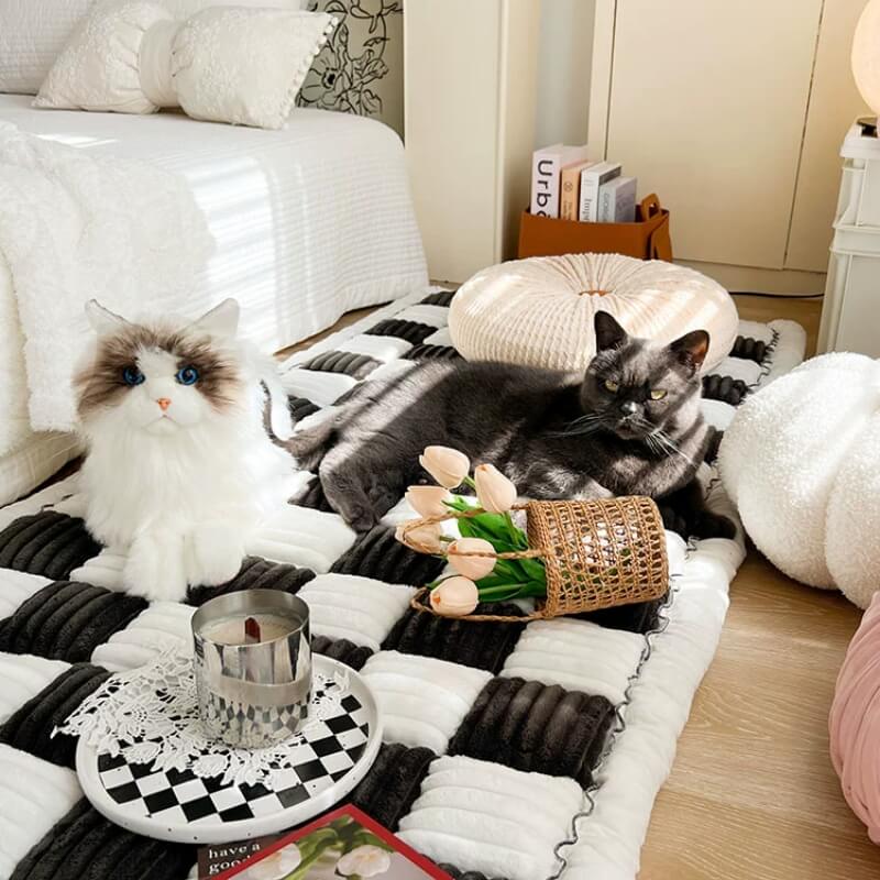 Floral Cotton Sofa Cover | Quilted Non-Slip Protective Couch Mat | Woofing Deals