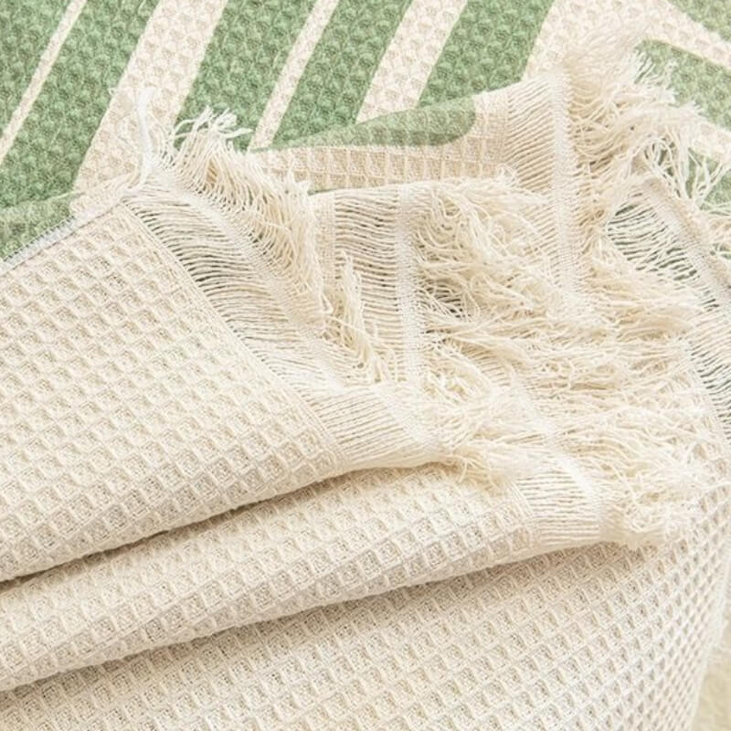 Geometric Sofa Throw | Cotton-Linen Washable | Pet-Friendly Sofa Cover