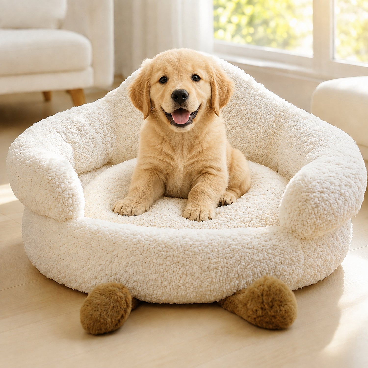 Cloud Pet Bed | All-Season Plush | Washable Bolster for Cats & Small Dogs
