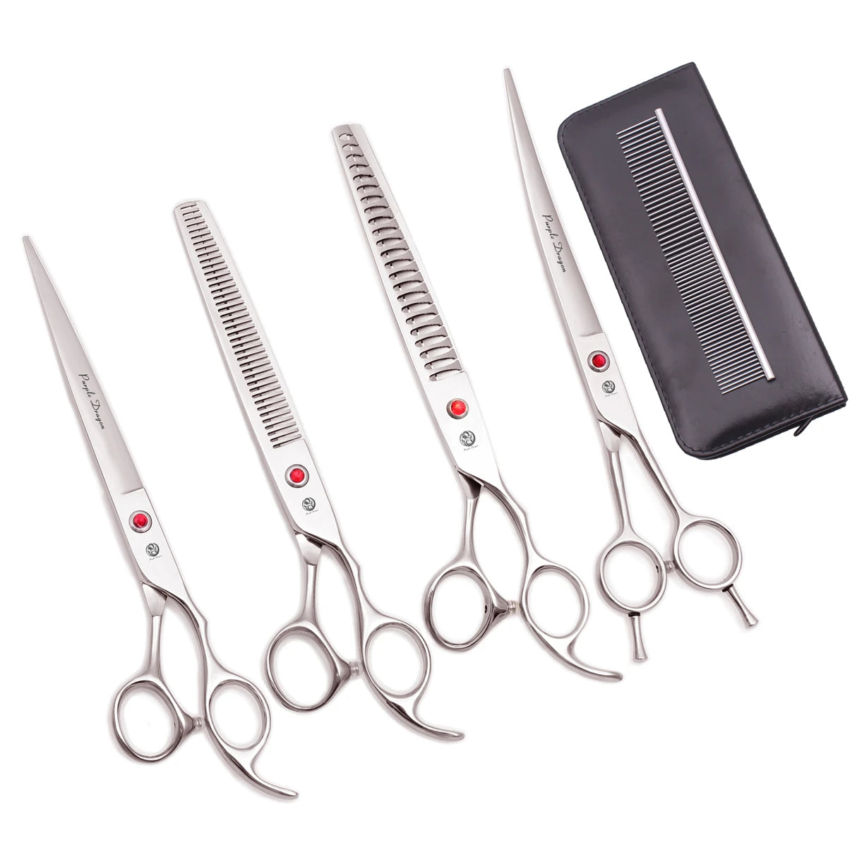 Pet Grooming Thinning Scissors | Stainless Steel Curved Chunker Shears | 20cm Pet Grooming Tool | Woofing Deals