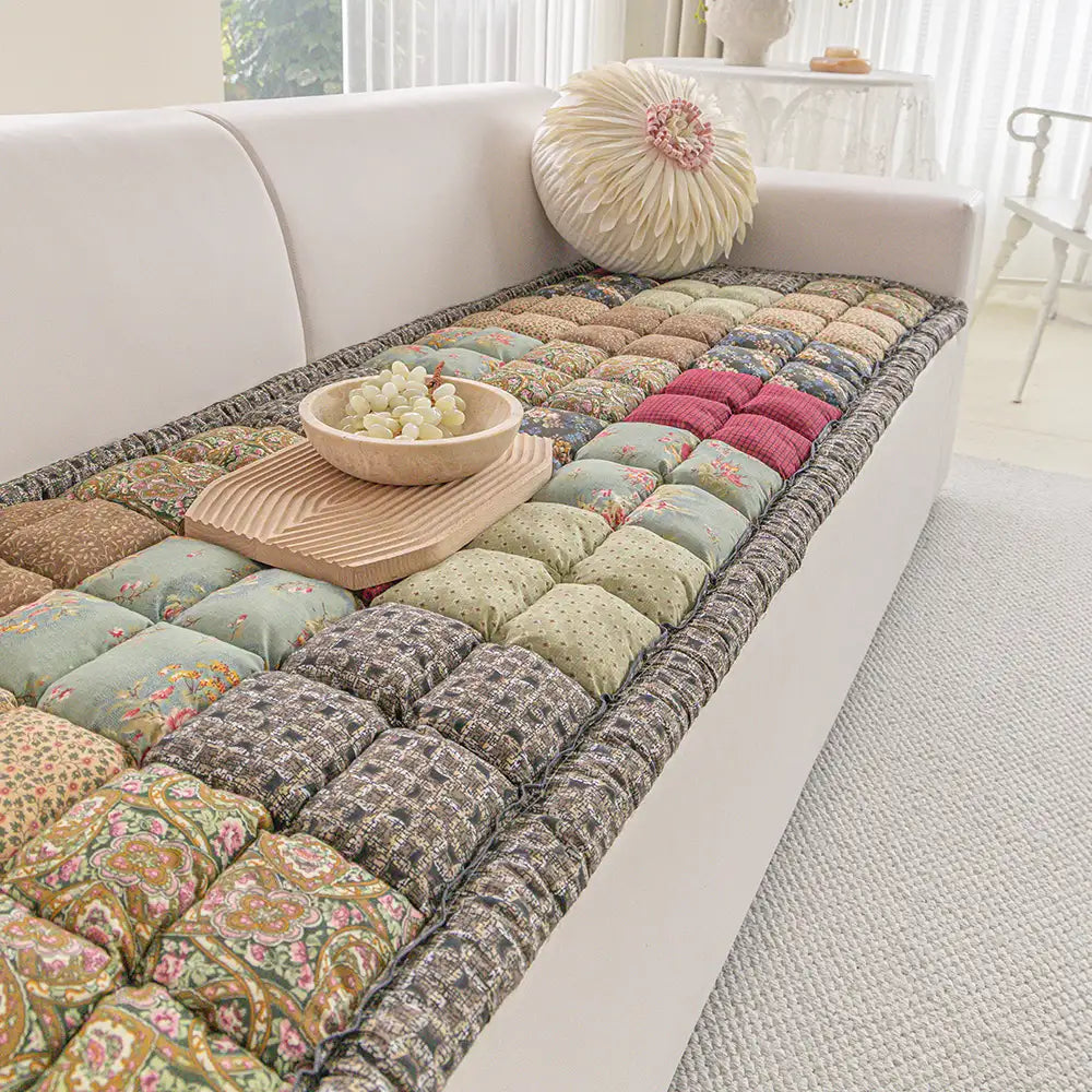 Floral Padded Pet Sofa Cover | Non-Slip Washable Couch Mat | Woofing Deals