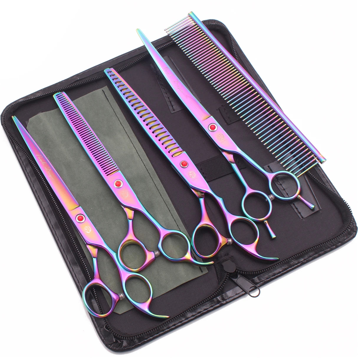 Pet Grooming Thinning Scissors | Stainless Steel Curved Chunker Shears | 20cm Pet Grooming Tool | Woofing Deals