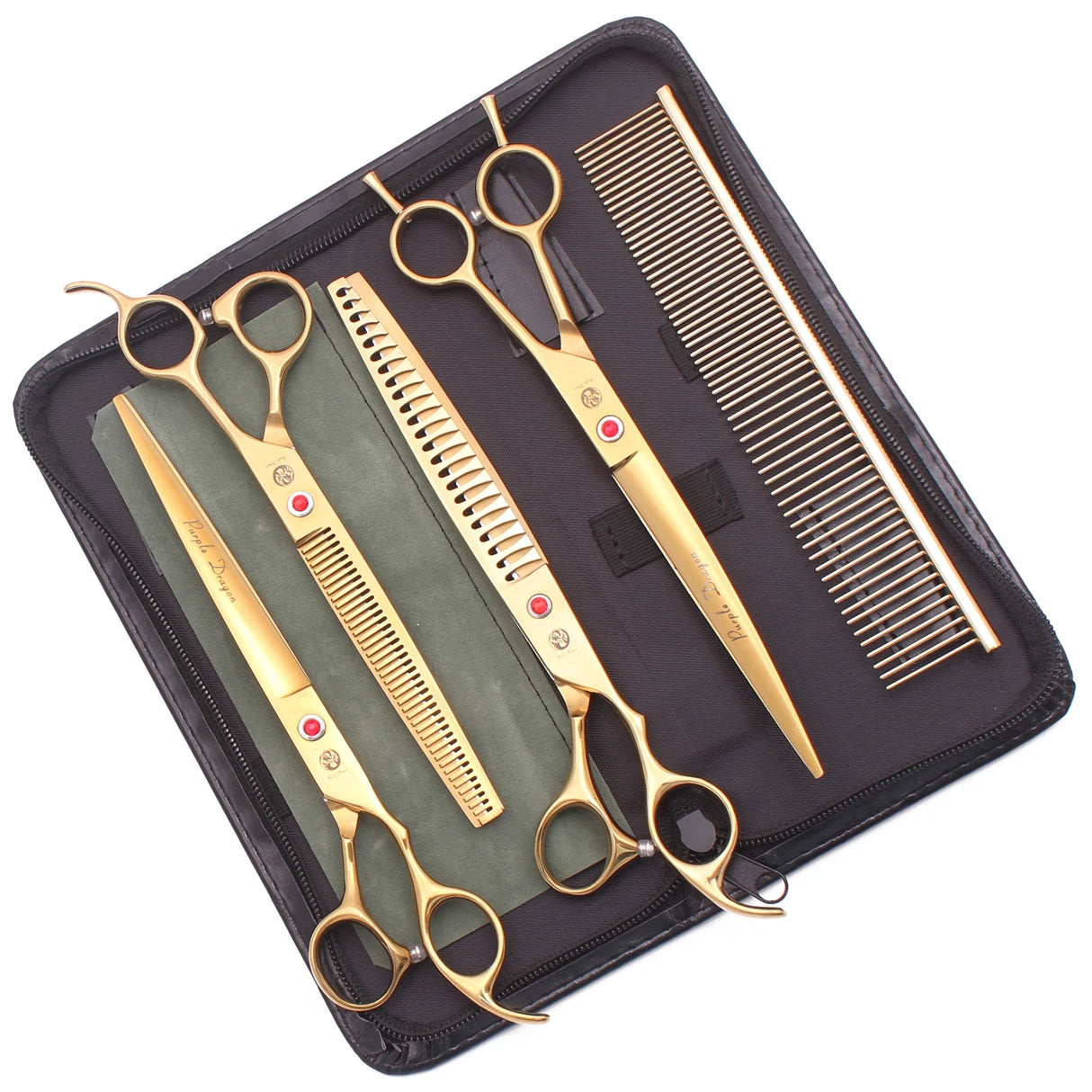Pet Grooming Thinning Scissors | Stainless Steel Curved Chunker Shears | 20cm Pet Grooming Tool | Woofing Deals