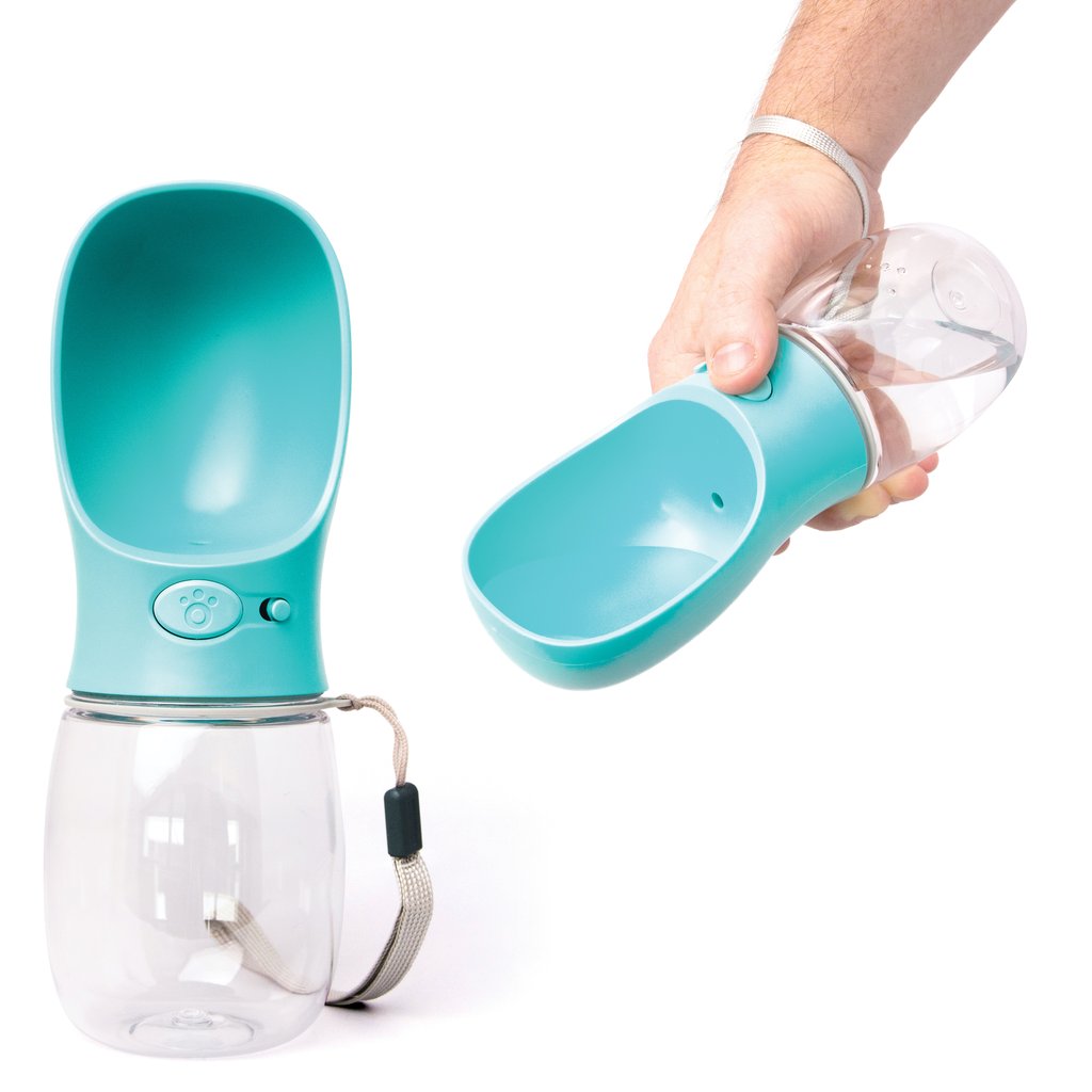 Portable Dog Water Bottle | Leakproof Travel Bowl | One-Hand Use | Durable for Walking Hiking | Woofing Deals