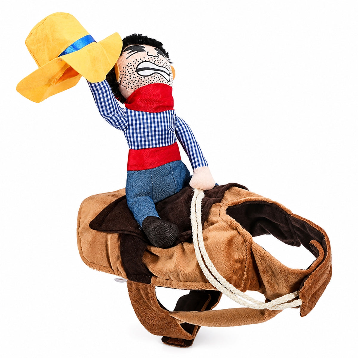 Cowboy Rider Pet Costume | Funny Halloween Fancy Dress Outfit