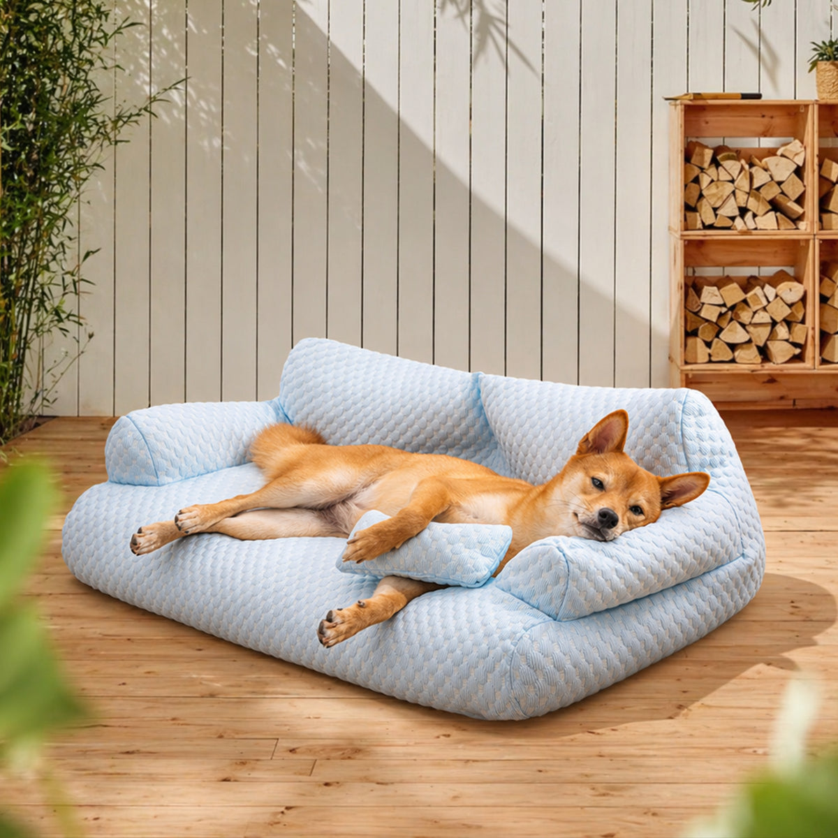 Ice Silk Cooling Dog Sofa Bed | Breathable Outdoor Pet Bed