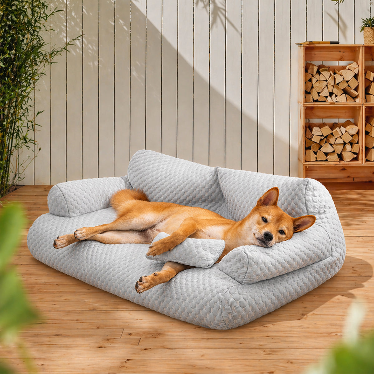 Ice Silk Cooling Dog Sofa Bed | Breathable Outdoor Pet Bed
