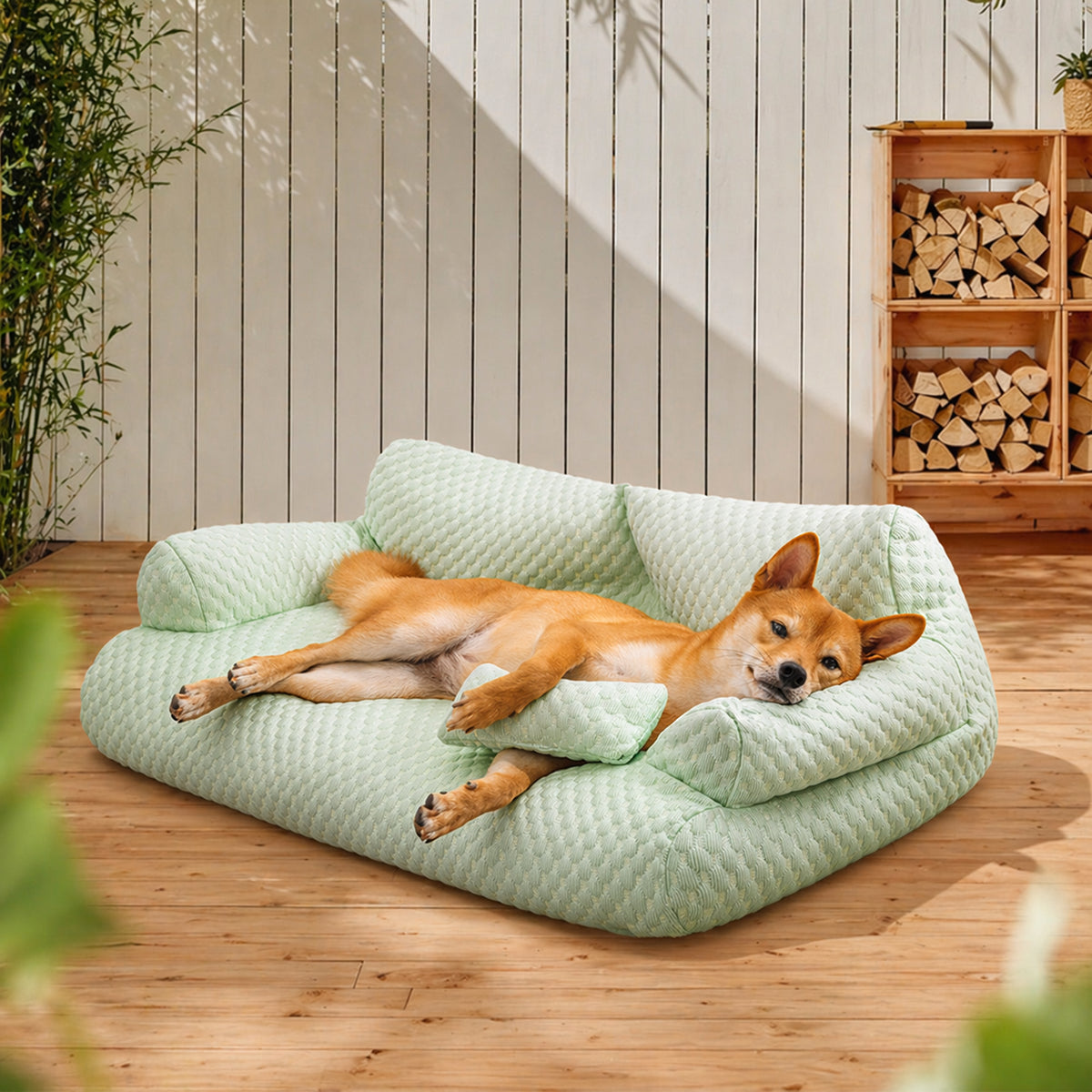 Ice Silk Cooling Dog Sofa Bed | Breathable Outdoor Pet Bed