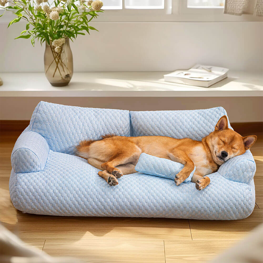 Ice Silk Cooling Dog Sofa Bed | Breathable Outdoor Pet Bed