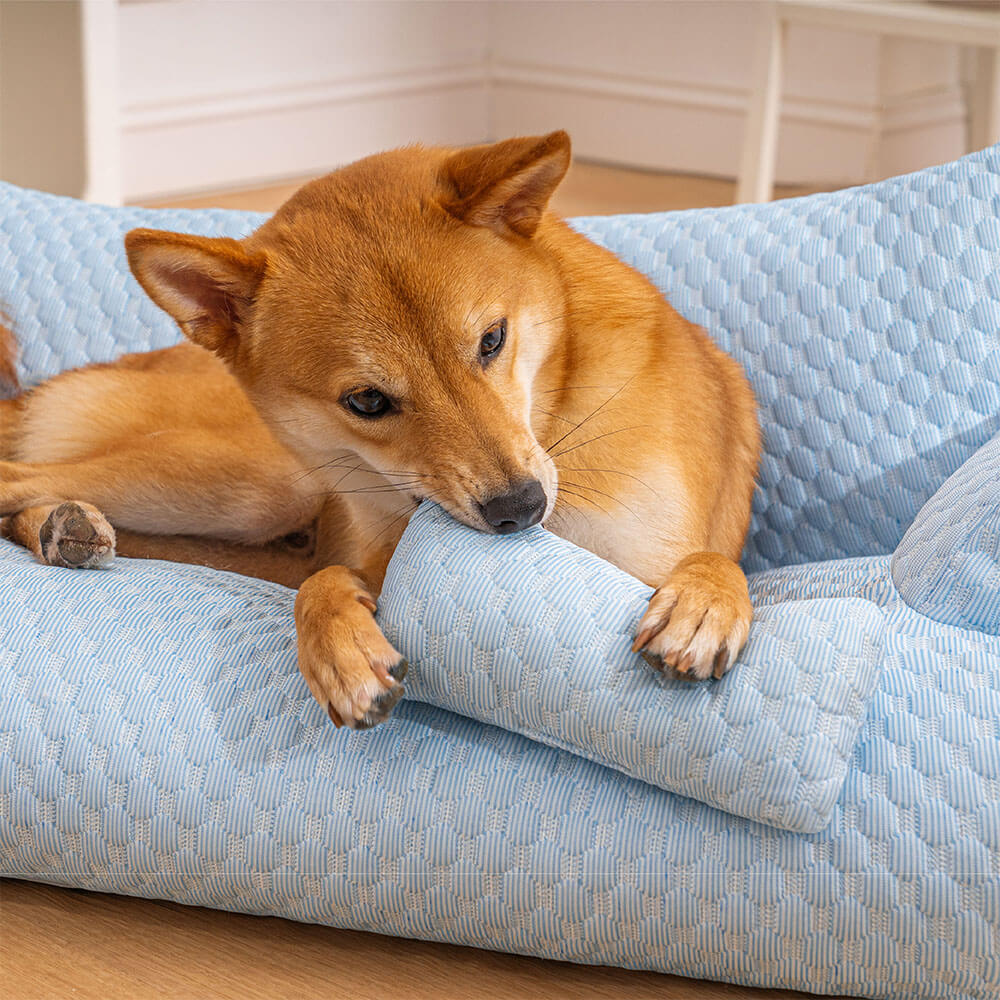 Ice Silk Cooling Dog Sofa Bed | Breathable Outdoor Pet Bed