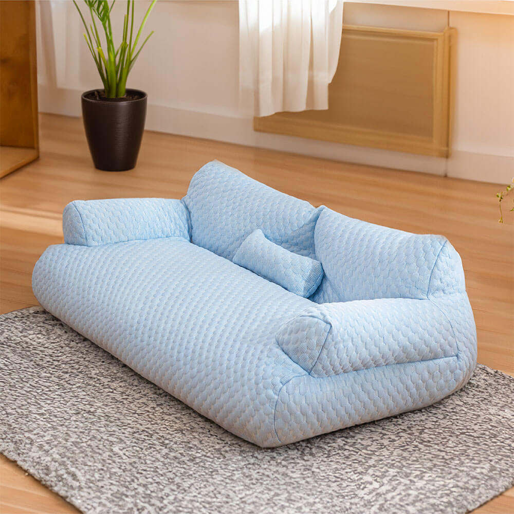 Ice Silk Cooling Dog Sofa Bed | Breathable Outdoor Pet Bed