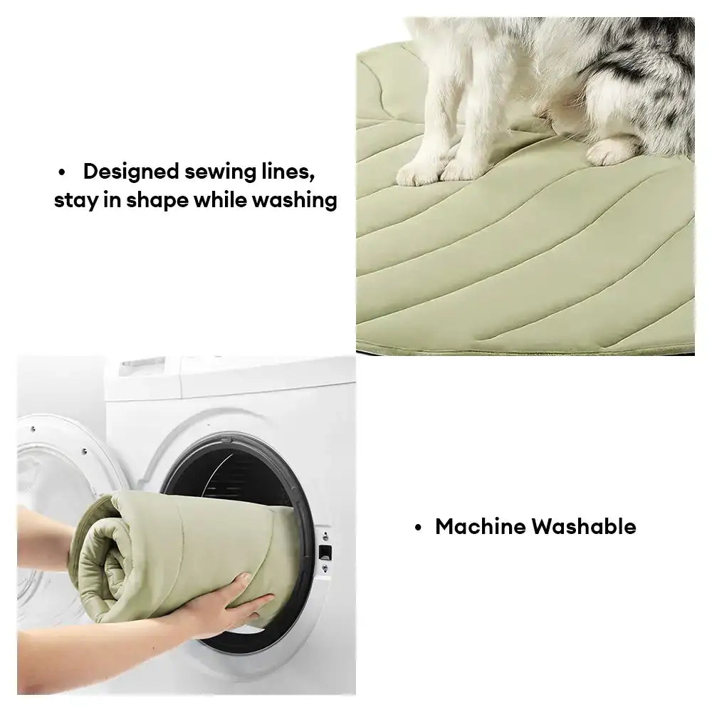 Leaf Cooling Dog Mat | Ice Silk Non-Slip Pet Bed