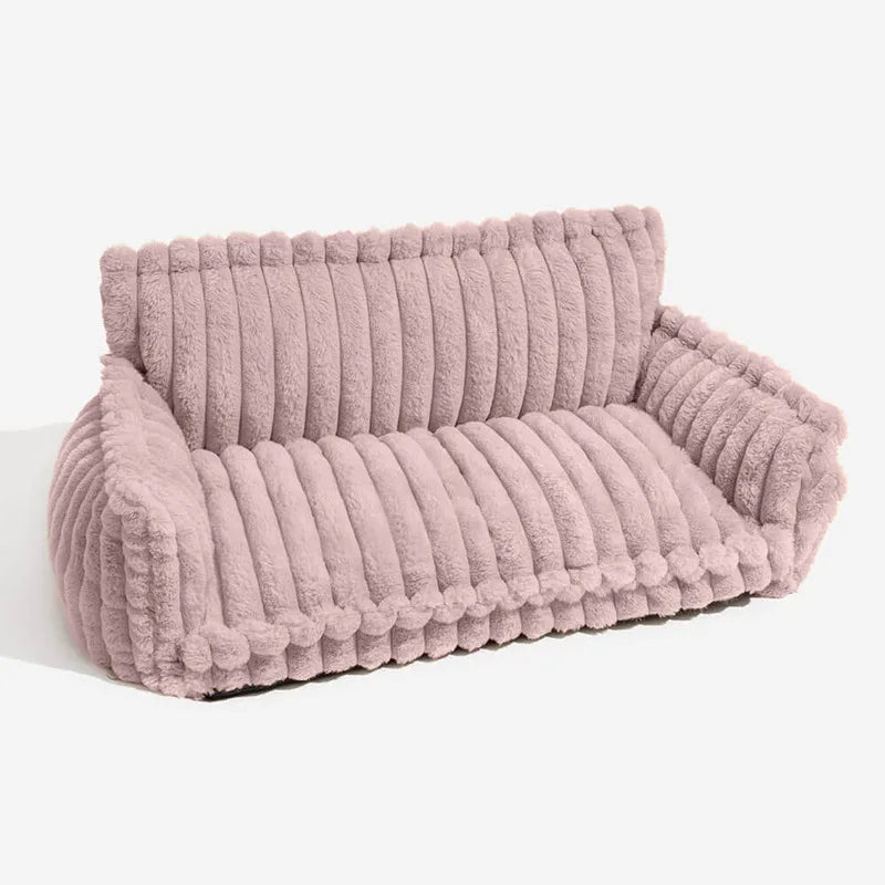 Orthopedic Dog Sofa Bed | Fluffy Plush Fabric | Washable Cushion, Supportive Comfort | Woofing Deals