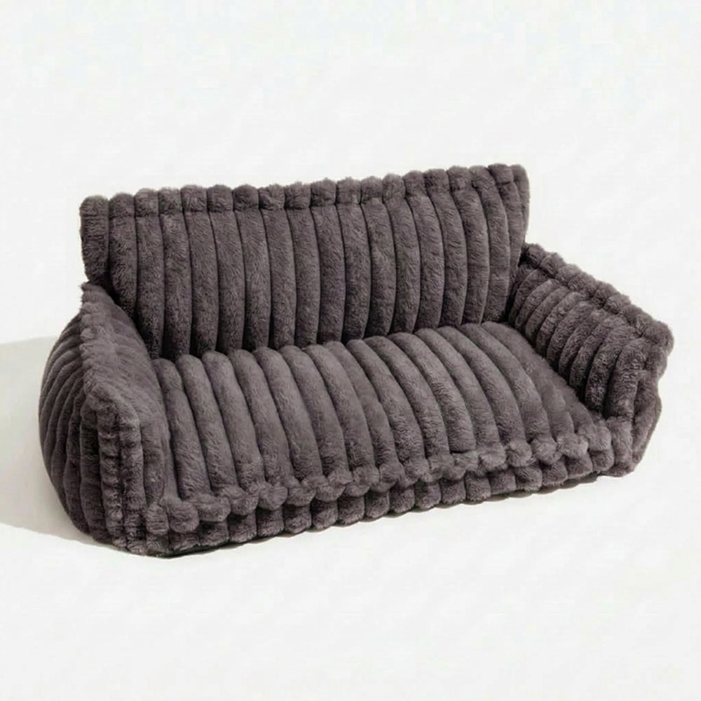 Orthopedic Dog Sofa Bed | Fluffy Plush Fabric | Washable Cushion, Supportive Comfort | Woofing Deals