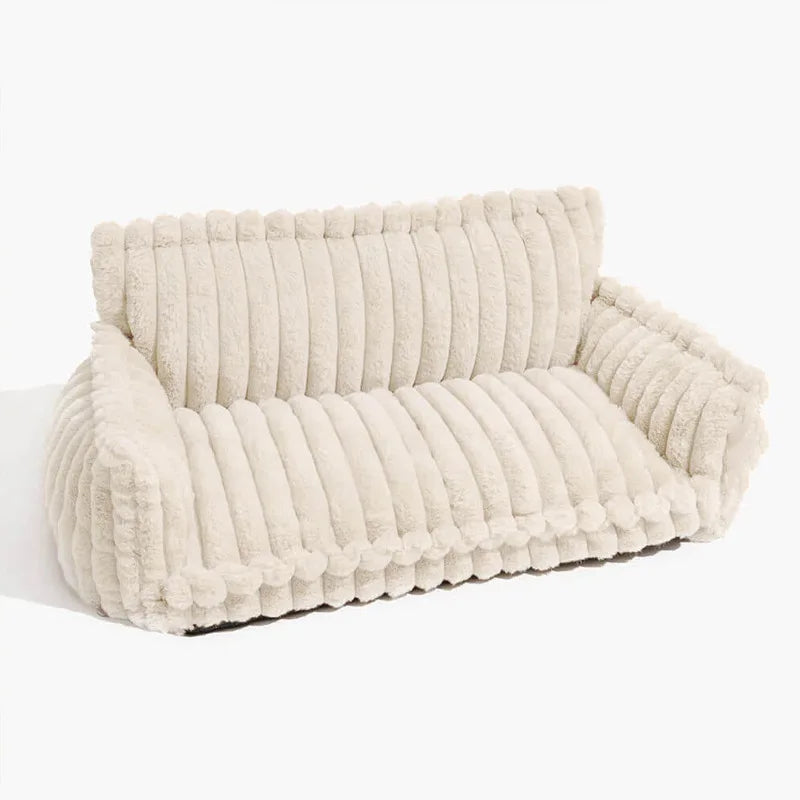 Orthopedic Dog Sofa Bed | Fluffy Plush Fabric | Washable Cushion, Supportive Comfort | Woofing Deals