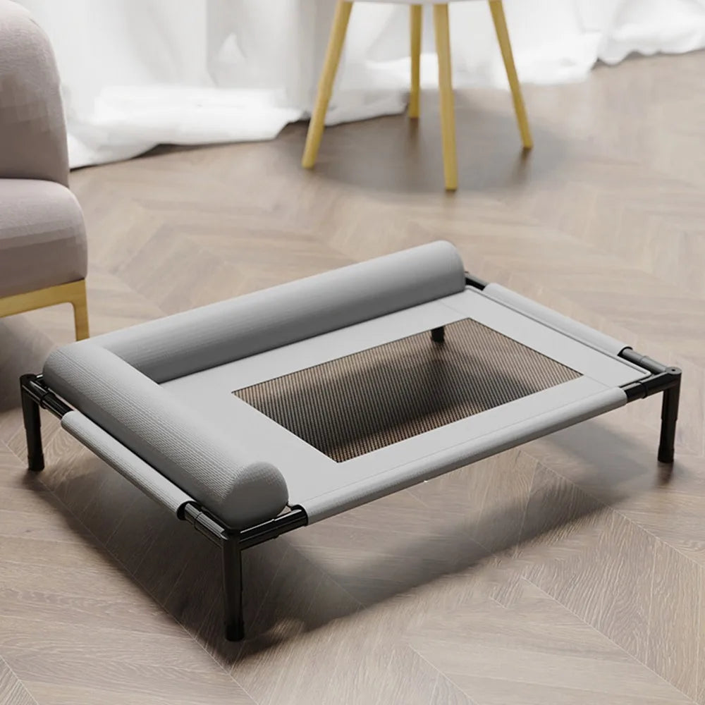Elevated Dog Bed | Breathable Mesh Raised Cot with Pillow | Woofing Deals