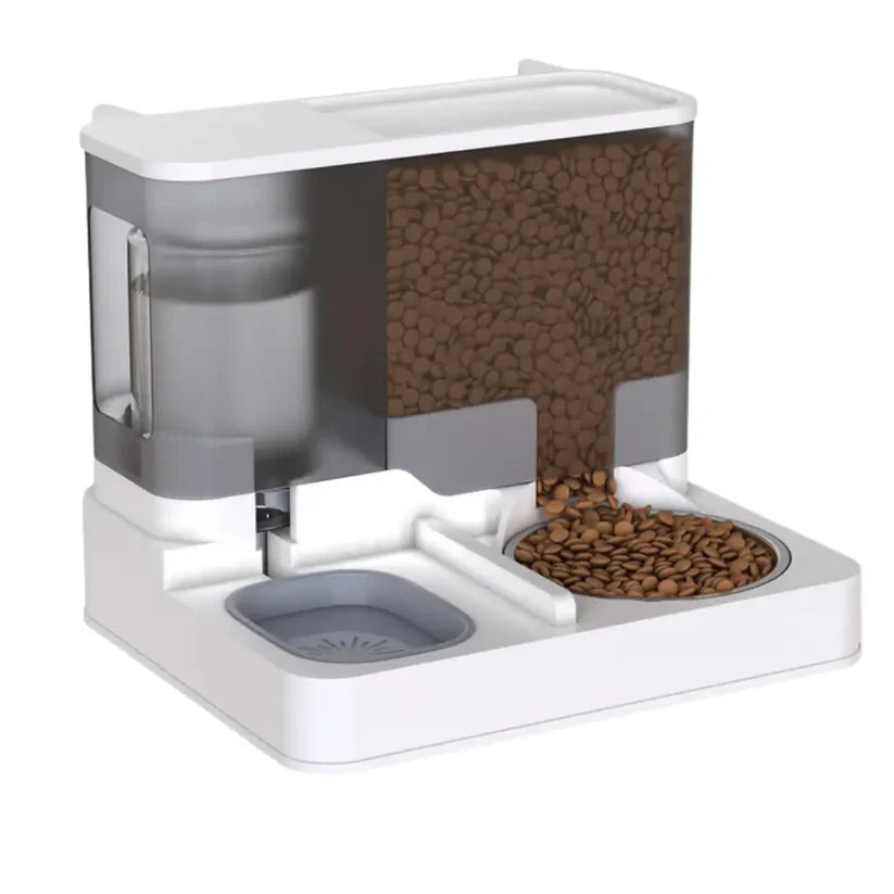 Automatic Pet Feeder | Food & Water Dispenser | 2.2L + 1L Gravity System for Cats & Dogs | Woofing Deals