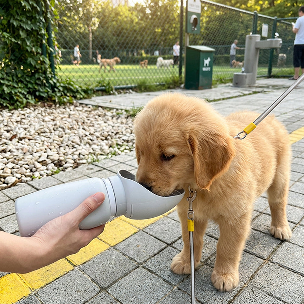 Portable Pet Water Bottle | Foldable BPA-Free Design | Leakproof One-Hand Travel Dispenser | Woofing Deals
