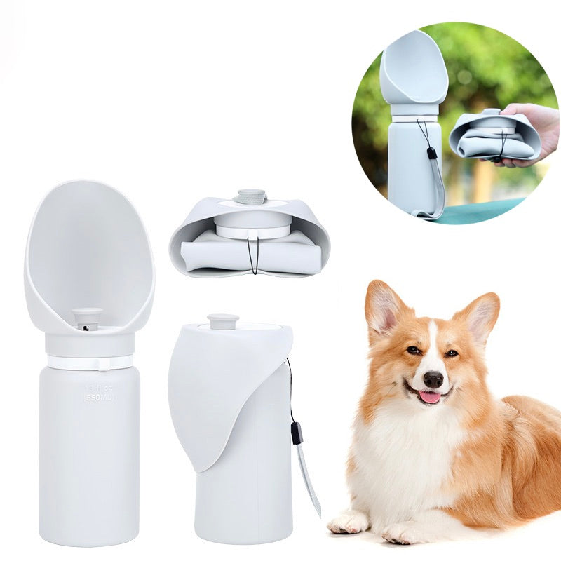Portable Pet Water Bottle | Foldable BPA-Free Design | Leakproof One-Hand Travel Dispenser | Woofing Deals