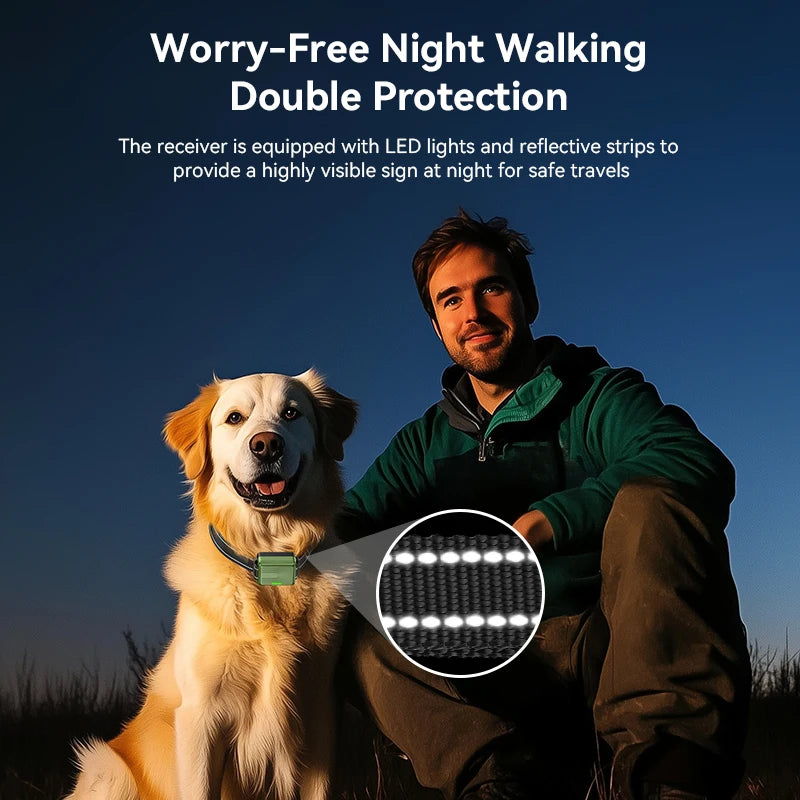 Dog Training Collar with Remote | Nylon | 300m Range | Tone Vibration Static | USB Rechargeable | Woofing Deals