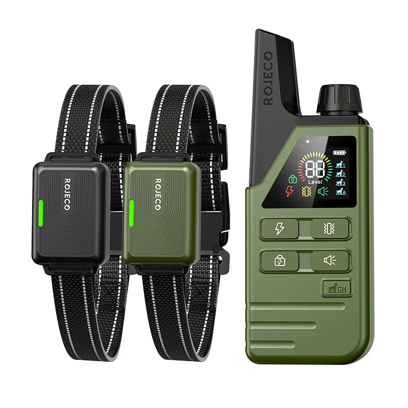 Dog Training Collar with Remote | Nylon | 300m Range | Tone Vibration Static | USB Rechargeable | Woofing Deals