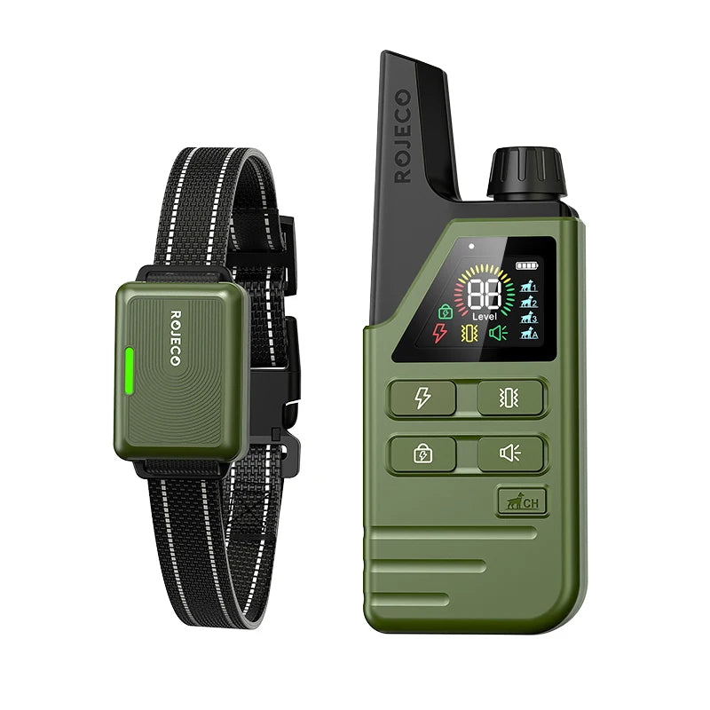 Dog Training Collar with Remote | Nylon | 300m Range | Tone Vibration Static | USB Rechargeable | Woofing Deals