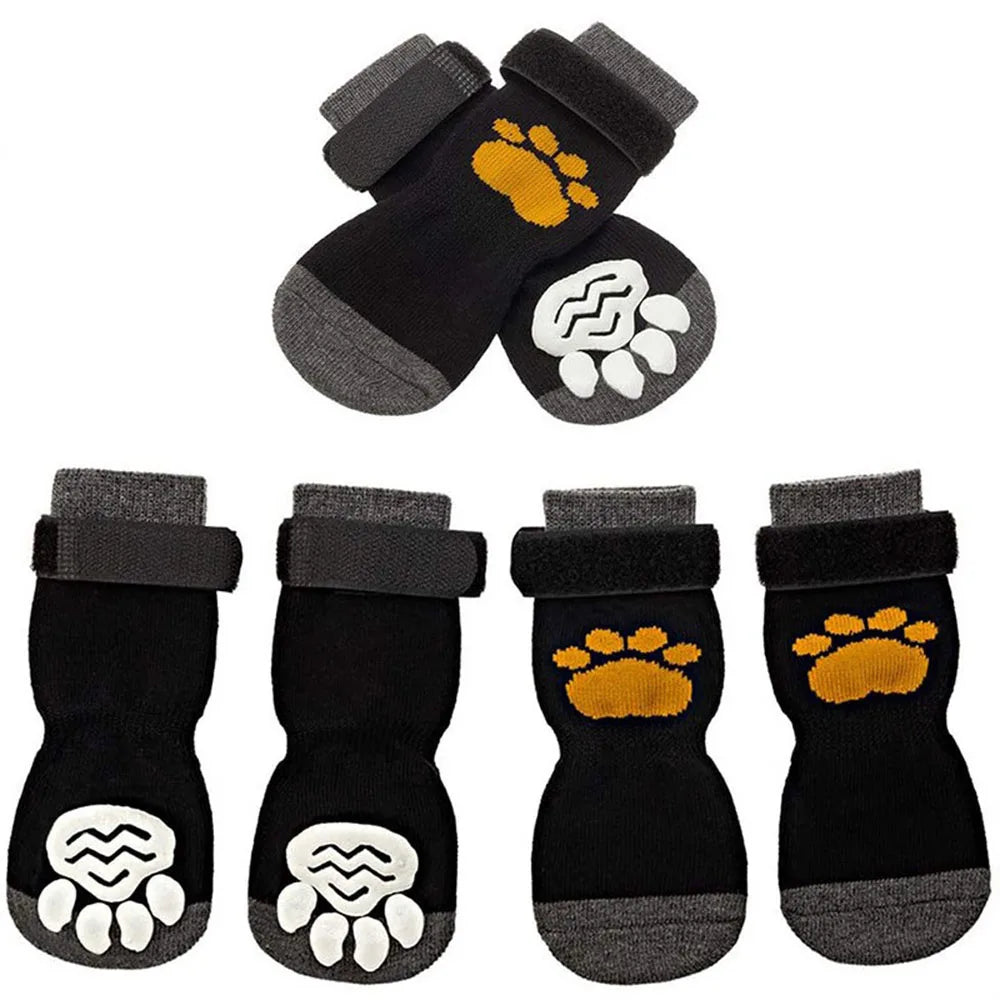 Dog Anti-Slip Socks | Knitted Breathable Fabric | Rubber Grip Indoor Paw Protectors | Sizes S–L | Woofing Deals