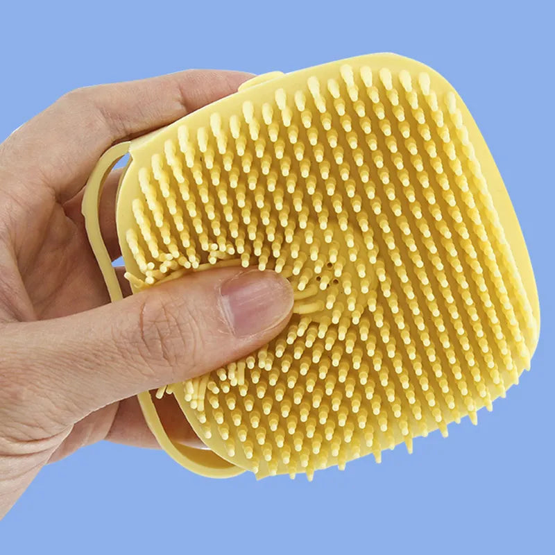Silicone Dog Bath Massage Gloves | Pet Grooming Brush with Shampoo Dispenser | Woofing Deals