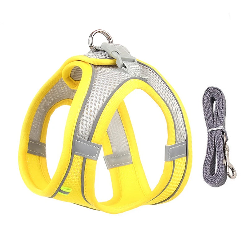 Dog Harness & Lead Set | Adjustable Fit | Breathable Vest | Reflective Outdoor Walking Set | Woofing Deals