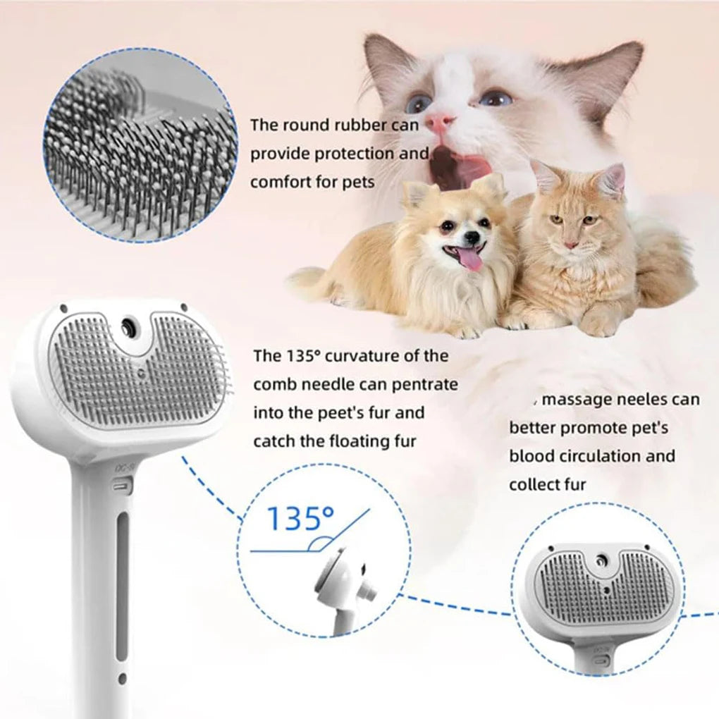 Pet Grooming Steam Brush | Luxury Pet Grooming Brush | Steam Spray Deshedding Tool | Woofing Deals