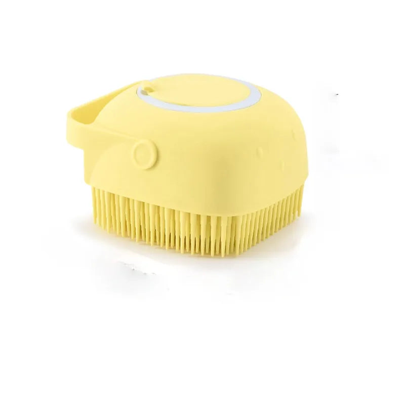 Silicone Dog Bath Massage Gloves | Pet Grooming Brush with Shampoo Dispenser | Woofing Deals