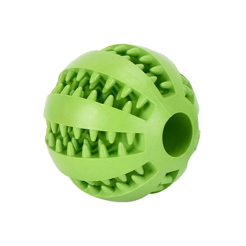 Rubber Dog Chew Ball | Dental Cleaning Treat Toy | Interactive Toy for Aggressive Chewers | Woofing Deals