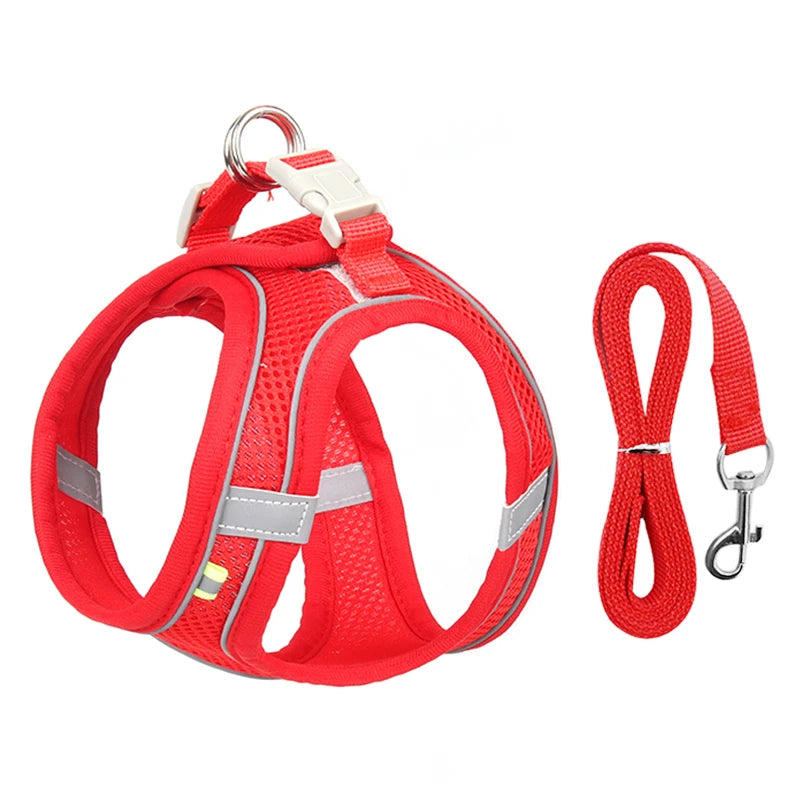Dog Harness & Lead Set | Adjustable Fit | Breathable Vest | Reflective Outdoor Walking Set | Woofing Deals