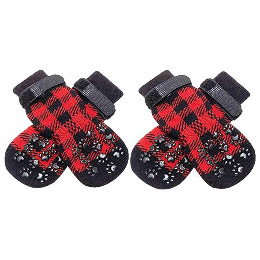 Dog Anti-Slip Socks | Knitted Breathable Fabric | Rubber Grip Indoor Paw Protectors | Sizes S–L | Woofing Deals