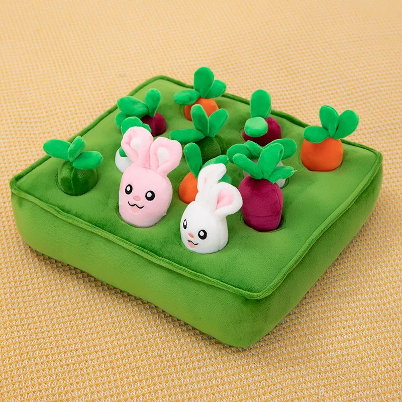 Carrot Snuffle Mat | Dog Puzzle Toy | Soft Fleece | Interactive Nosework Feeding Mat | Woofing Deals