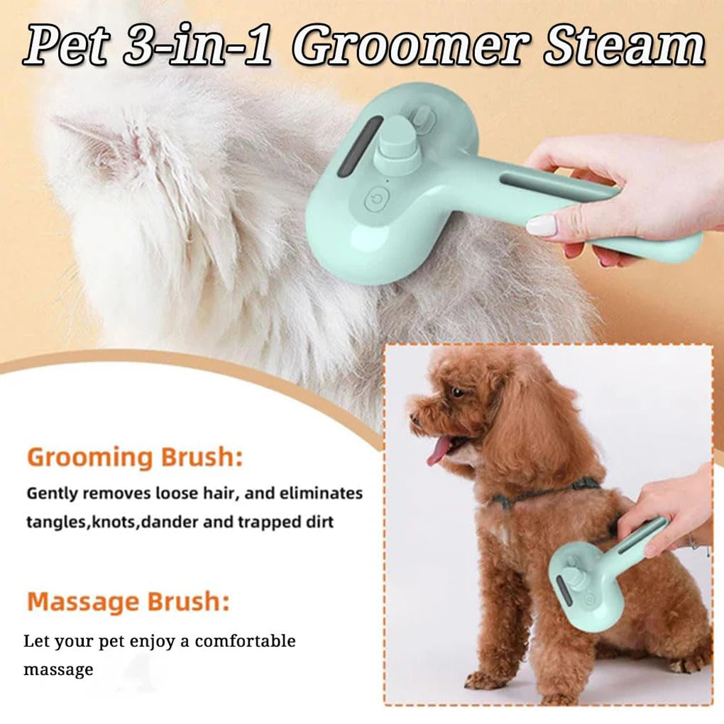 Pet Grooming Steam Brush | Luxury Pet Grooming Brush | Steam Spray Deshedding Tool | Woofing Deals