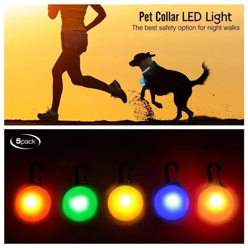 Dog LED Collar Pendant – Luminous Night Safety Necklace