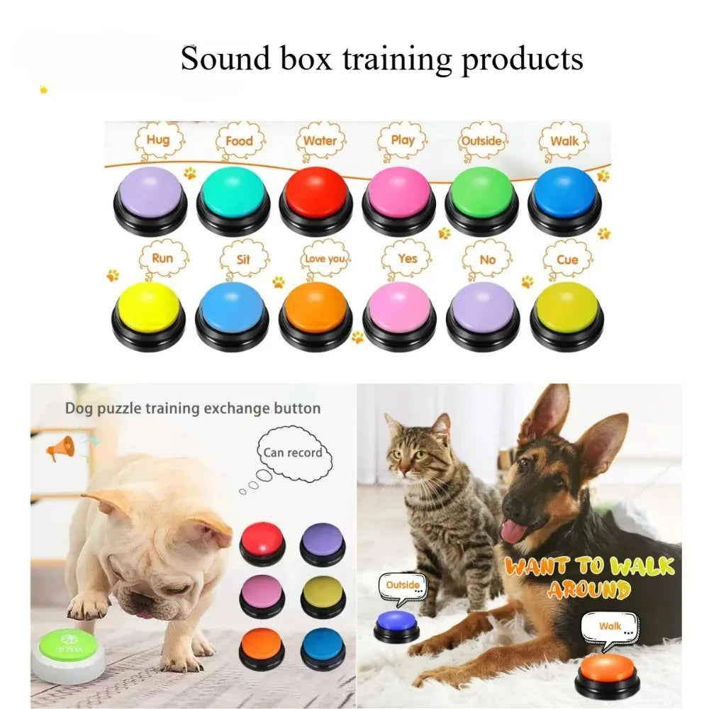 Dog Talking Buttons | Pet Communication Training Buttons | 30-Second Voice Playback | Pack of 4, 6 or 8 | Woofing Deals