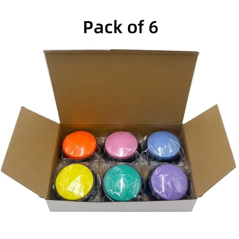 Dog Talking Buttons | Pet Communication Training Buttons | 30-Second Voice Playback | Pack of 4, 6 or 8 | Woofing Deals