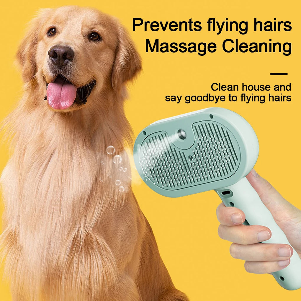 Pet Grooming Steam Brush | Luxury Pet Grooming Brush | Steam Spray Deshedding Tool | Woofing Deals